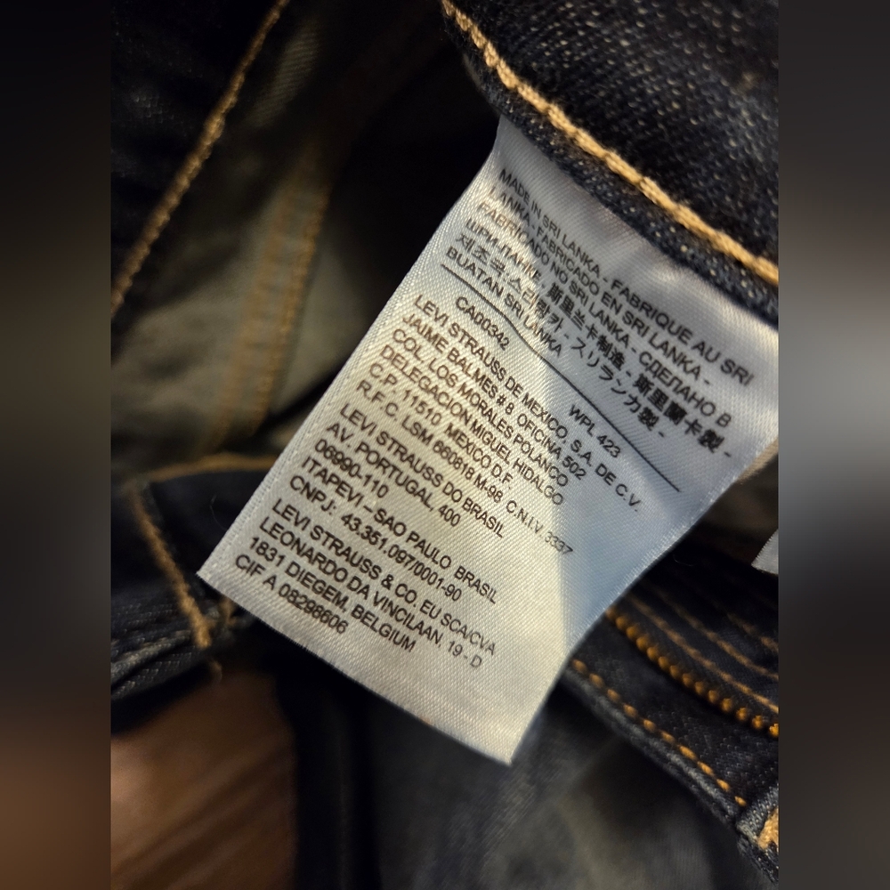 Levi's Dark Blue Mid Rise Skinny Jeans W31|L32 - Picture 7 of 8